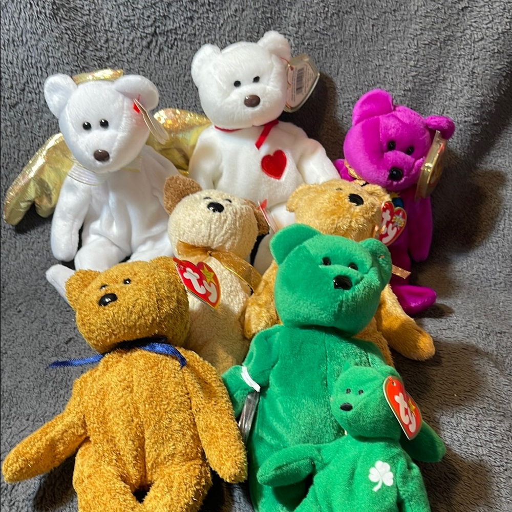 Ty beanie baby set of 8 bears Animals Plush Toy Set